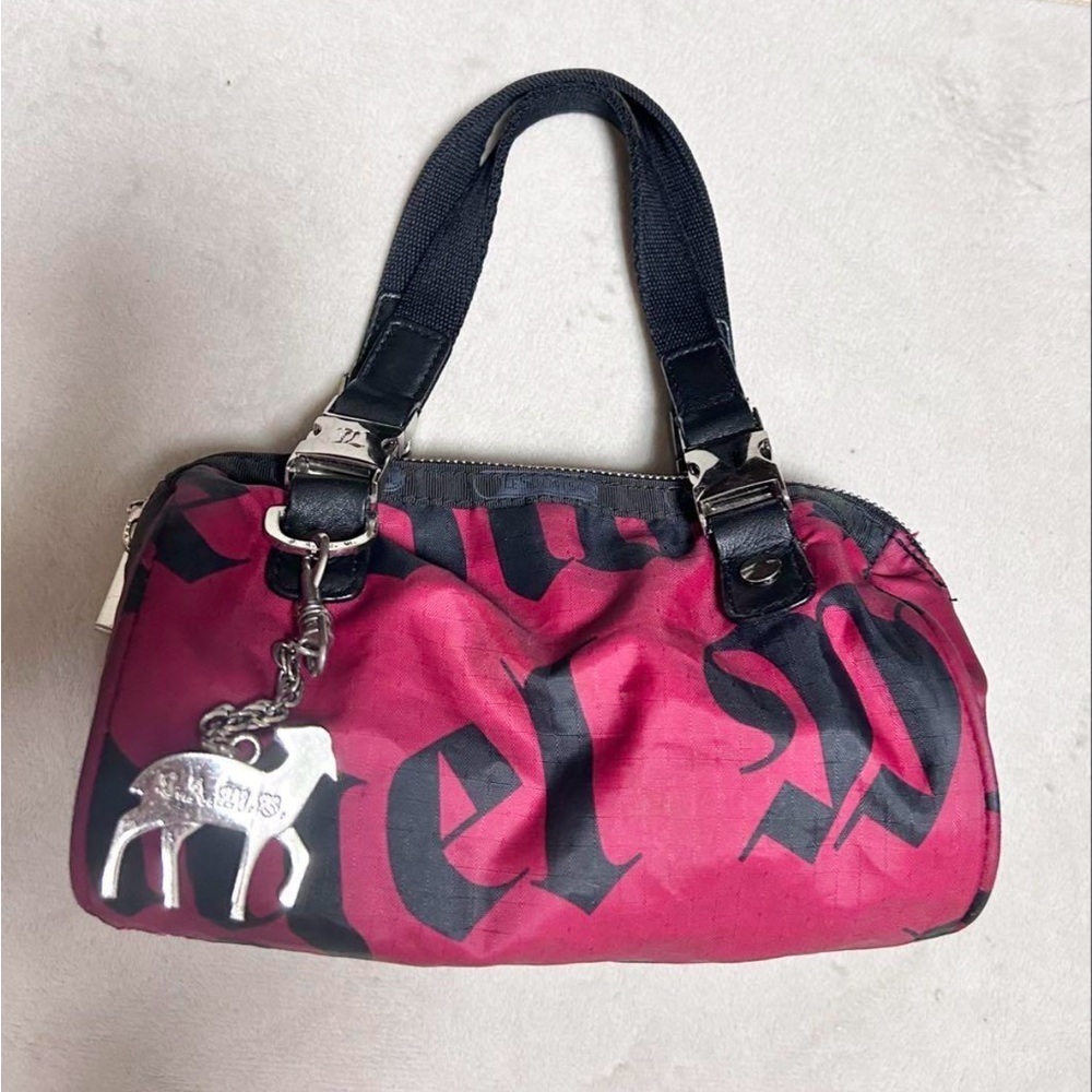 LeSportSac L.A.M.B. Gwen Stefani Y2K Red Small Mini Baby Barrel Bag Angel Demi - Picture 3 of 13